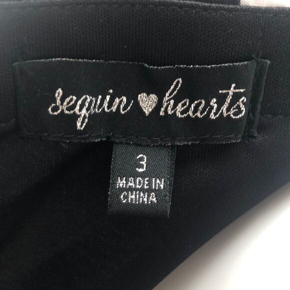 Sequin Hearts Strapless Black & Floral Gown Size 3 - Picture 7 of 8